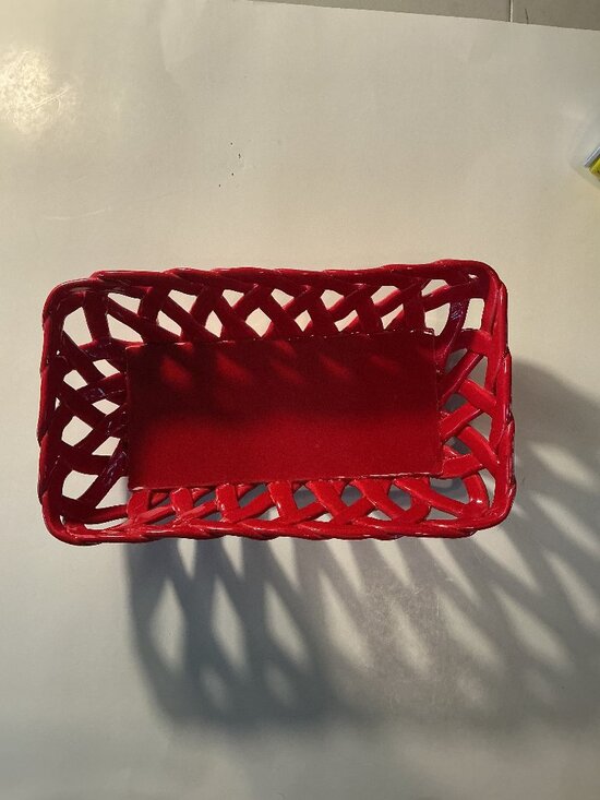 Other - Red Ceramic Basket